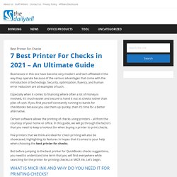 7 Best Printer For Checks in 2021 - An Ultimate Guide