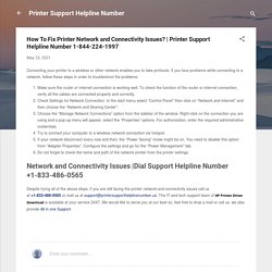 How To Fix Printer Network and Connectivity Issues?