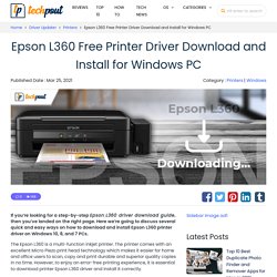 Epson L360 Printer Driver Download and Install for Windows PC