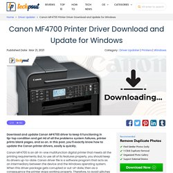 Canon MF4700 Printer Driver Download and Update for Windows