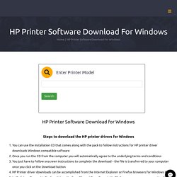 HP Printer Driver Downloads