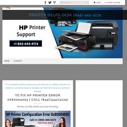 To Fix HP Printer Error 0x80004005