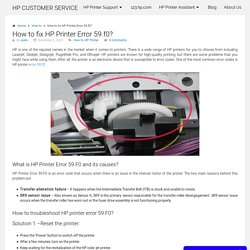 How to fix HP Printer Error 59.f0?