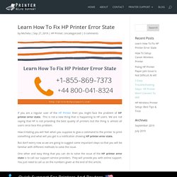 How To Fix HP Printer Error State