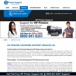 HP Printer Support Helpline 0800-041-8261 Customer Service Number