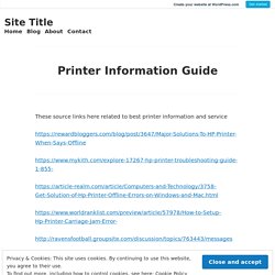 Printer Information Guide – Site Title