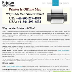 Printer is Offline Mac
