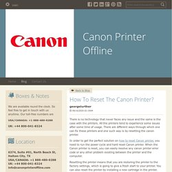 Steps To Reset Canon Printer