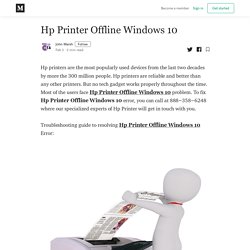 Hp Printer Offline Windows 10