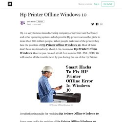 Hp Printer Offline Windows 10