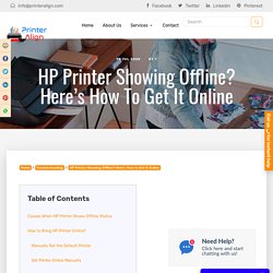 How to Get HP Printer Online from Offline?