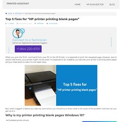 HP printer printing blank pages