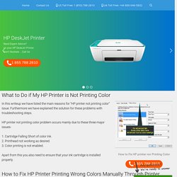 HP Printer not Printing Color Correctly 1855-788-2810 Quick Fix