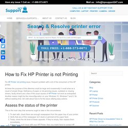 How To Fix HP Printer Not Printing Issue