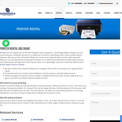 Printer Rental Abu Dhabi