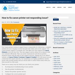 How to fix canon printer not responding issue? - +1-888-883-9839 Printer Support Helpline Number USA