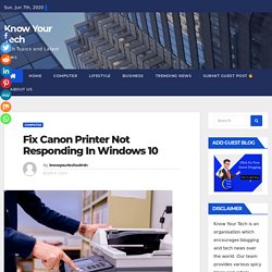 How to fix Canon Printer Not Responding in Windows 10