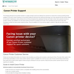 Canon Printer Support Customer Service Phone Number