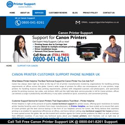 Canon Printer Support UK 0800-041-8261 Canon Helpline Number