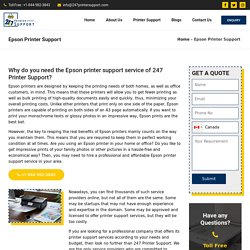 Best Epson Printer Support Service and Installation