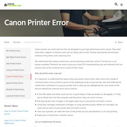 Canon Printer Technical Error Support Number