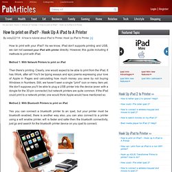 How to print on iPad? - Hook Up A iPad to A Printer