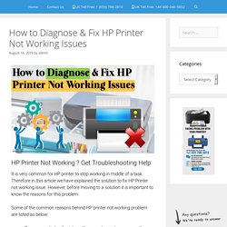 HP Printer Not Working Issues 1-855-788-2810 How to Diagnose