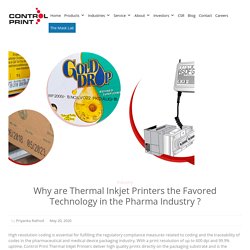 Why are Thermal Inkjet Printers the Favored Technology in the Pharma Industry ?