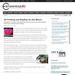 Digital Manufacturing Report: 3D Printing and RepRap On the March
