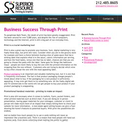 Using Print to Create Business Success