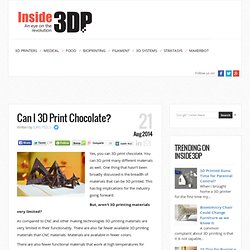 3D Printing Chocolate