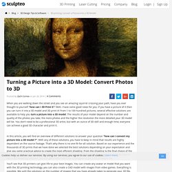Turning a Picture into a 3D Model: Convert Photos to 3D