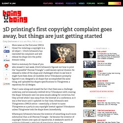 3D printing's first copyright complaint goes away, but things are just getting started