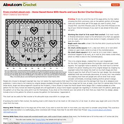 Printing Page For Chart of Home Sweet Home With Hearts and Lace Border Design - Free Crochet Pattern