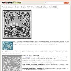 Printing Page for Crosses With Lilies Chart For Filet or Cross Stitch