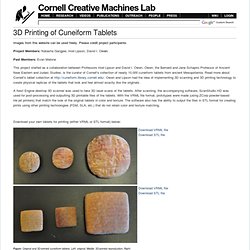 3D Printing of Cuneiform Tablets