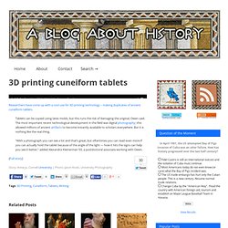 3D printing cuneiform tablets