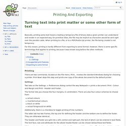 Printing And Exporting - Notepad++ Wiki