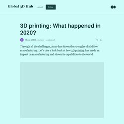 3D printing: What happened in 2020?