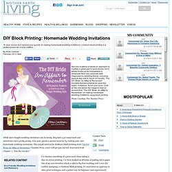 DIY Block Printing: Homemade Wedding Invitations - Green Living