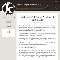 Wide and Full Color Printing of Mini Flags - Pennant Flag - Customized Flag