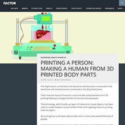 Printing a person: Making a human from 3D printed body parts