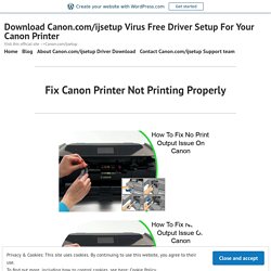 Fix Canon Printer Not Printing Properly – Download Canon.com/ijsetup Virus Free Driver Setup For Your Canon Printer