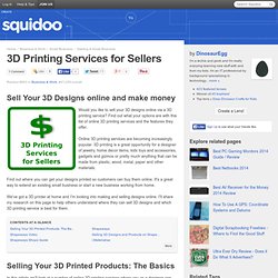 3D Printing Services for Sellers