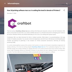 How 3d printing software mac os x is setting the trend in domain of Printers?