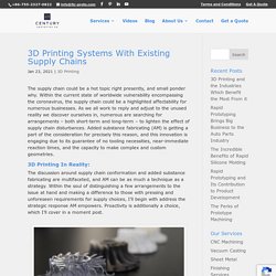 3D Printing Systems With Existing Supply Chains