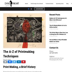 The A-Z of Printmaking Techniques