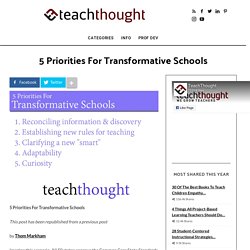 5 Priorities For Transformative Schools