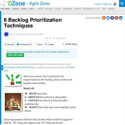 6 Backlog Prioritization Techniques - DZone Agile